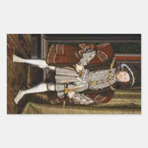 Portrait of Henry VIII by Hans Holbein the Younger Rectangular Sticker