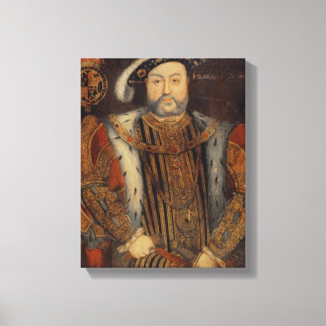 Portrait of Henry VIII Canvas Print (Front)