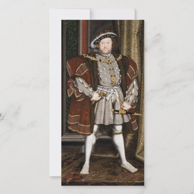 Portrait of Henry VIII (Hans Holbein the Younger) Card (Front)