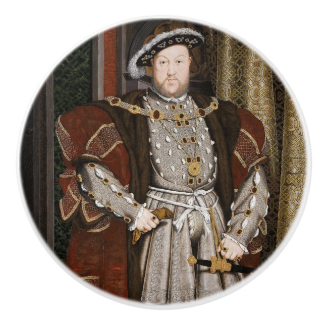 Portrait of Henry VIII (Hans Holbein the Younger) Ceramic Knob (Front)
