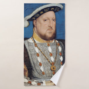 Portrait of Henry VIII of England, Holbein Bath Towel