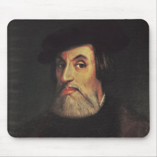 Portrait of Hernando Cortes Mouse Mat