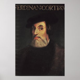 Portrait of Hernando Cortes Poster