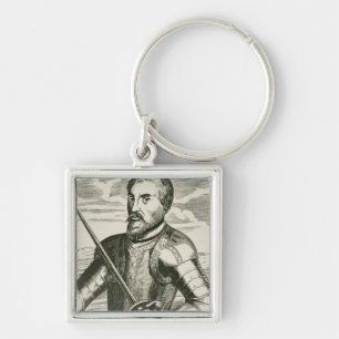Portrait of Hernando de Soto Key Ring