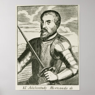 Portrait of Hernando de Soto Poster