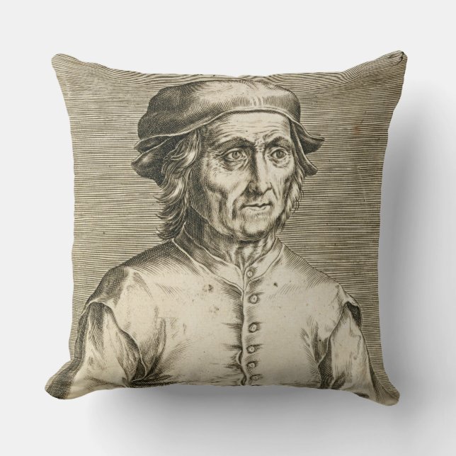 Portrait of Hieronymus Bosch (c.1450-1516) plate 3 Cushion (Front)