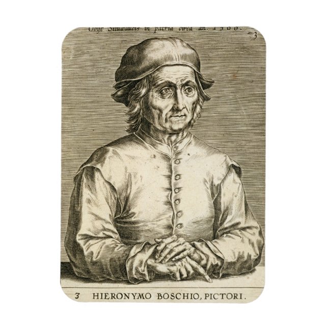 Portrait of Hieronymus Bosch (c.1450-1516) plate 3 Magnet (Vertical)