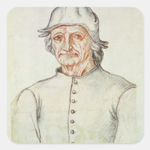Portrait of Hieronymus Bosch Square Sticker