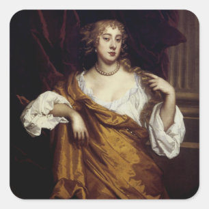 Portrait of Hon. Mary Wharton Square Sticker