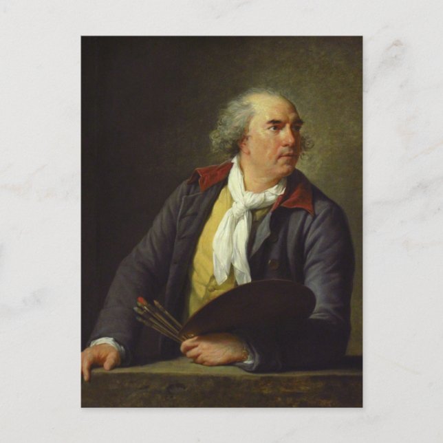 Portrait of Hubert Robert by Elisabeth Le Brun Pos Postcard (Front)