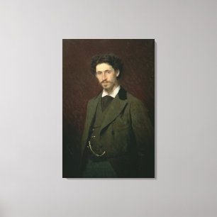 Portrait of Ilya Efimovich Repin, 1876 Canvas Print