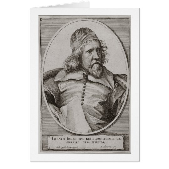 Portrait of Inigo Jones (1573-1652) engraved by We Card