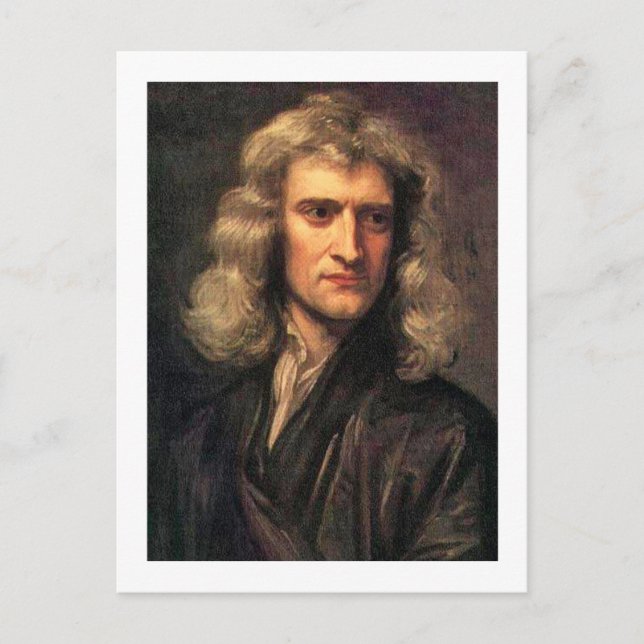 Portrait of Isaac Newton (1642-1727) Postcard (Front)