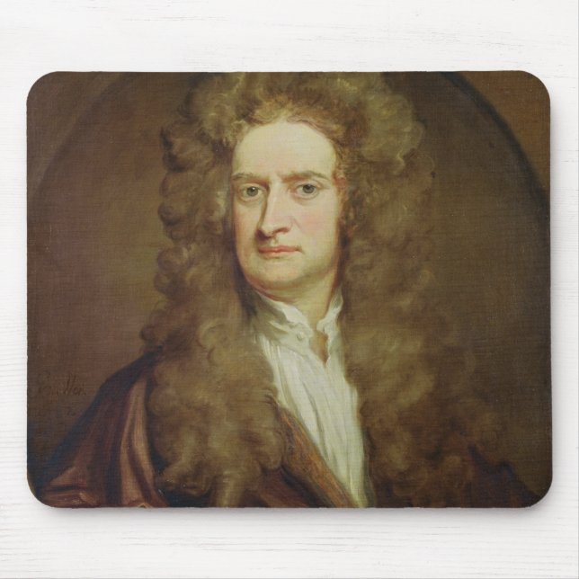 Portrait of Isaac Newton  1702 Mouse Mat (Front)