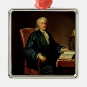 Portrait of Isaac Newton , c.1726 Metal Tree Decoration