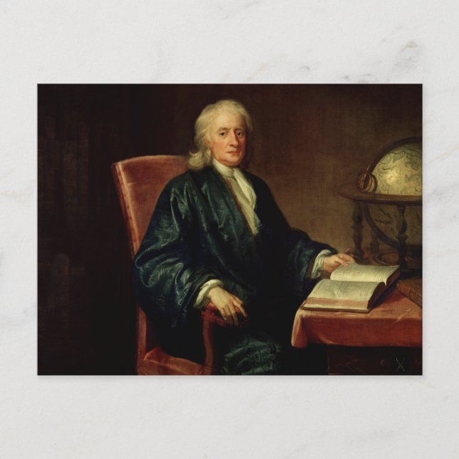 Portrait of Isaac Newton , c.1726 Postcard (Front)
