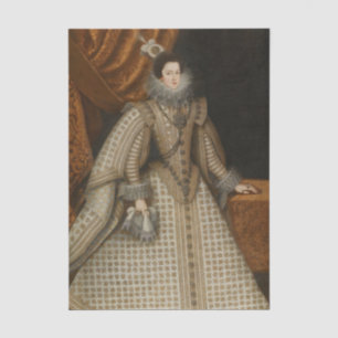 Portrait of Isabel of Borbon by Villandrando Tissue Paper