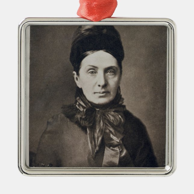 Portrait of Isabella Bird Bishop Metal Tree Decoration (Front)