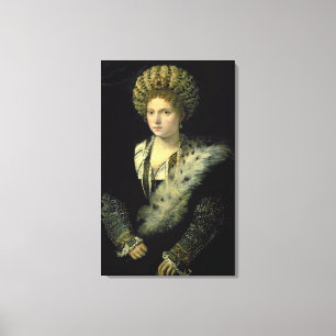 Portrait of Isabella d'Este Canvas Print