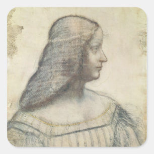 Portrait of Isabella d'Este Square Sticker
