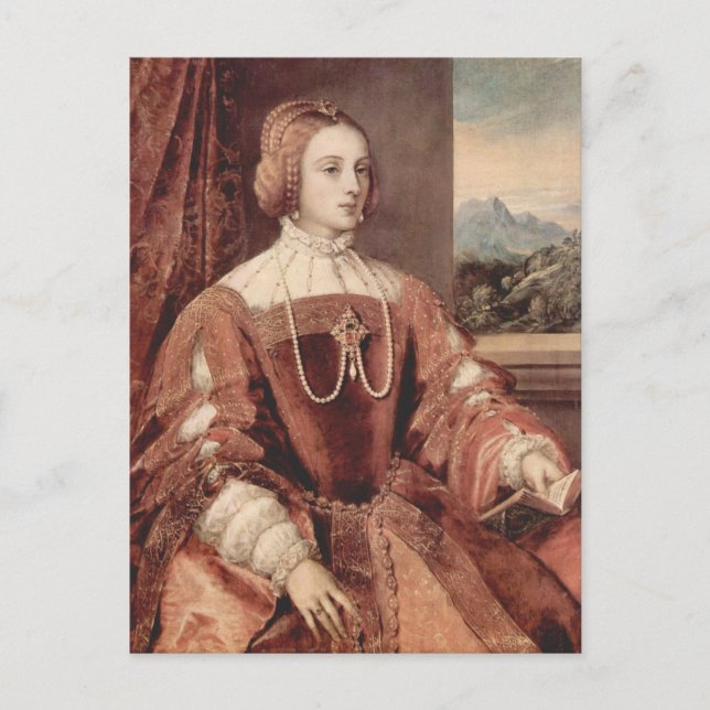 Portrait of Isabella of Portugal Postcard (Front)