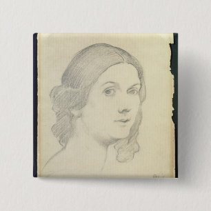 Portrait of Isadora Duncan , 1908 15 Cm Square Badge