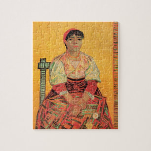 Portrait of Italian Woman by Vincent van Gogh Jigsaw Puzzle