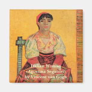 Portrait of Italian Woman by Vincent van Gogh Magnet