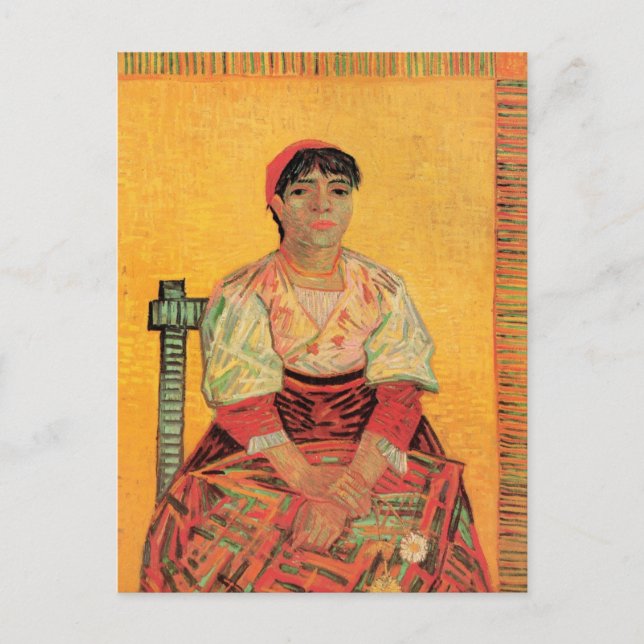 Portrait of Italian Woman by Vincent van Gogh Postcard (Front)