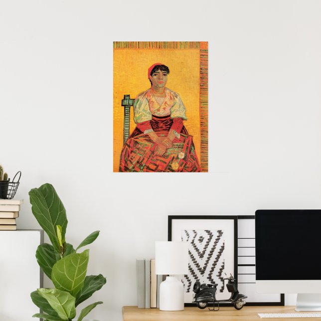 Portrait of Italian Woman by Vincent van Gogh Poster (Home Office)