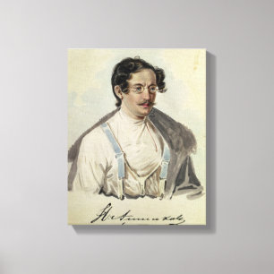 Portrait of Ivan Annenkov in Peter Prison, 1836 Canvas Print