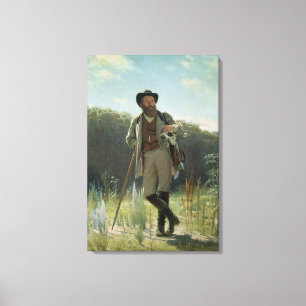 Portrait of Ivan Ivanovich Shishkin , 1873 Canvas Print