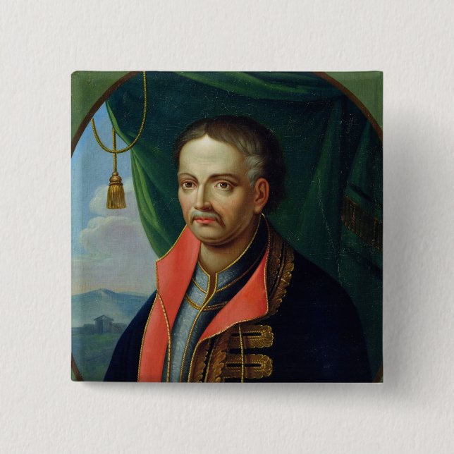 Portrait of Ivan Mazepa 15 Cm Square Badge (Front)