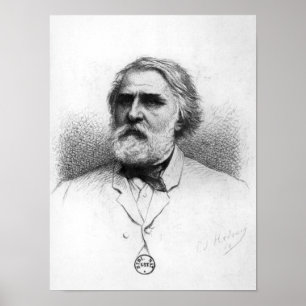 Portrait of Ivan Turgenev Poster