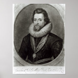 Portrait of James I  after a miniature by Poster