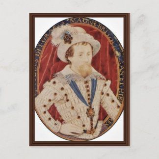 Portrait Of James I, King Of England Oval By Hilli Postcard