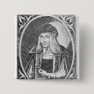 Portrait of James IV of Scotland 15 Cm Square Badge