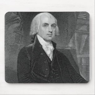 Portrait of James Madison, engraved by William A. Mouse Mat