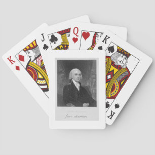 Portrait of James Madison, engraved by William A. Playing Cards