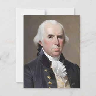 Portrait Of James Madison Holiday Card
