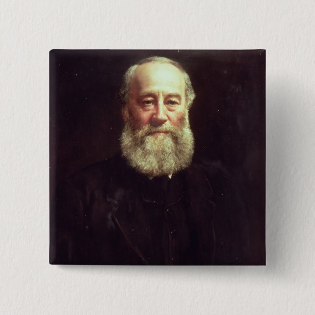 Portrait of James Prescott Joule 15 Cm Square Badge (Front)
