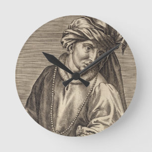 Portrait of Jan van Eyck (c.1390-1441) plate 2 in Round Clock