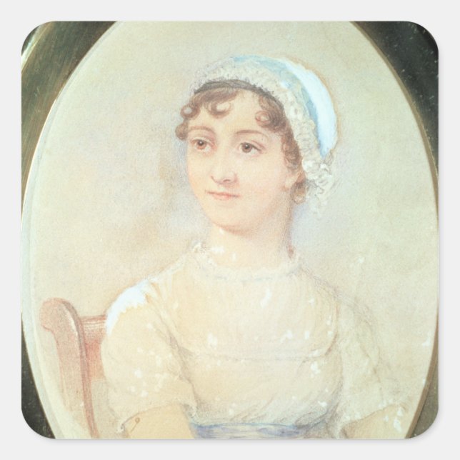 Portrait of Jane Austen Square Sticker (Front)