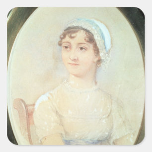 Portrait of Jane Austen Square Sticker