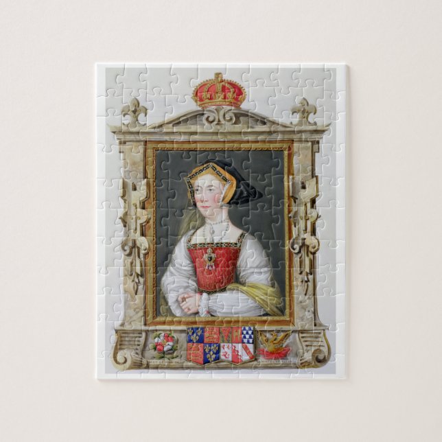 Portrait of Jane Seymour (c.1509-37) 3rd Queen of Jigsaw Puzzle (Vertical)