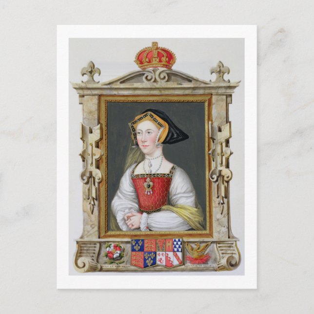 Portrait of Jane Seymour (c.1509-37) 3rd Queen of Postcard (Front)