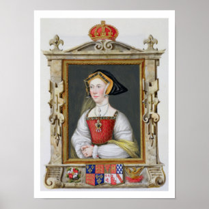 Portrait of Jane Seymour (c.1509-37) 3rd Queen of Poster