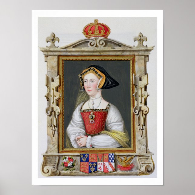 Portrait of Jane Seymour (c.1509-37) 3rd Queen of Poster (Front)