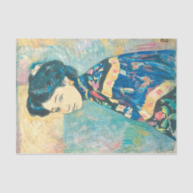 Portrait of Japanese Woman (by Fujishima Takeji) Tissue Paper (Front)