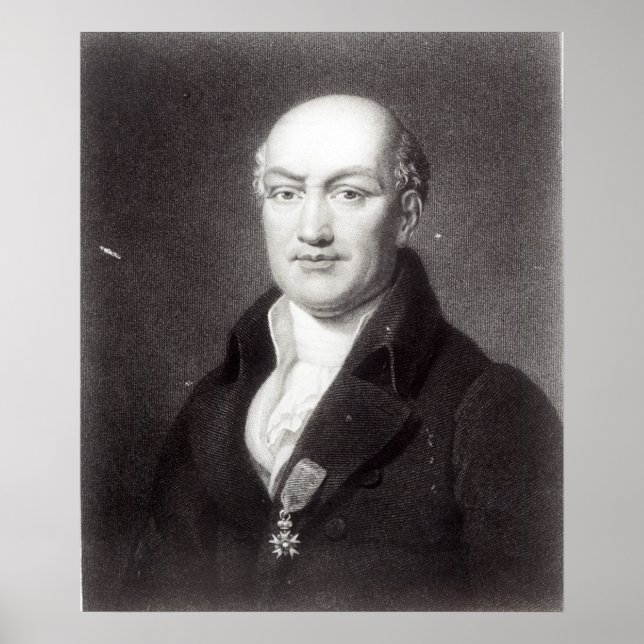 Portrait of Jean Baptiste Joseph Delambre Poster (Front)